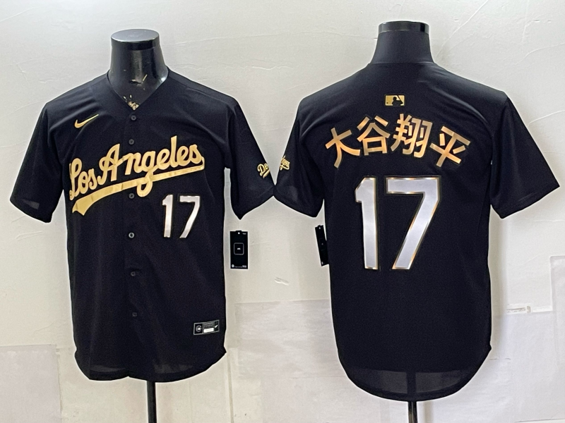 Men's Los Angeles Dodgers Shohei Ohtani #17 Black Alternate Game Jersey