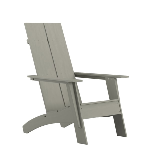Modern Dual Slat Back Adirondack Style Patio Chair