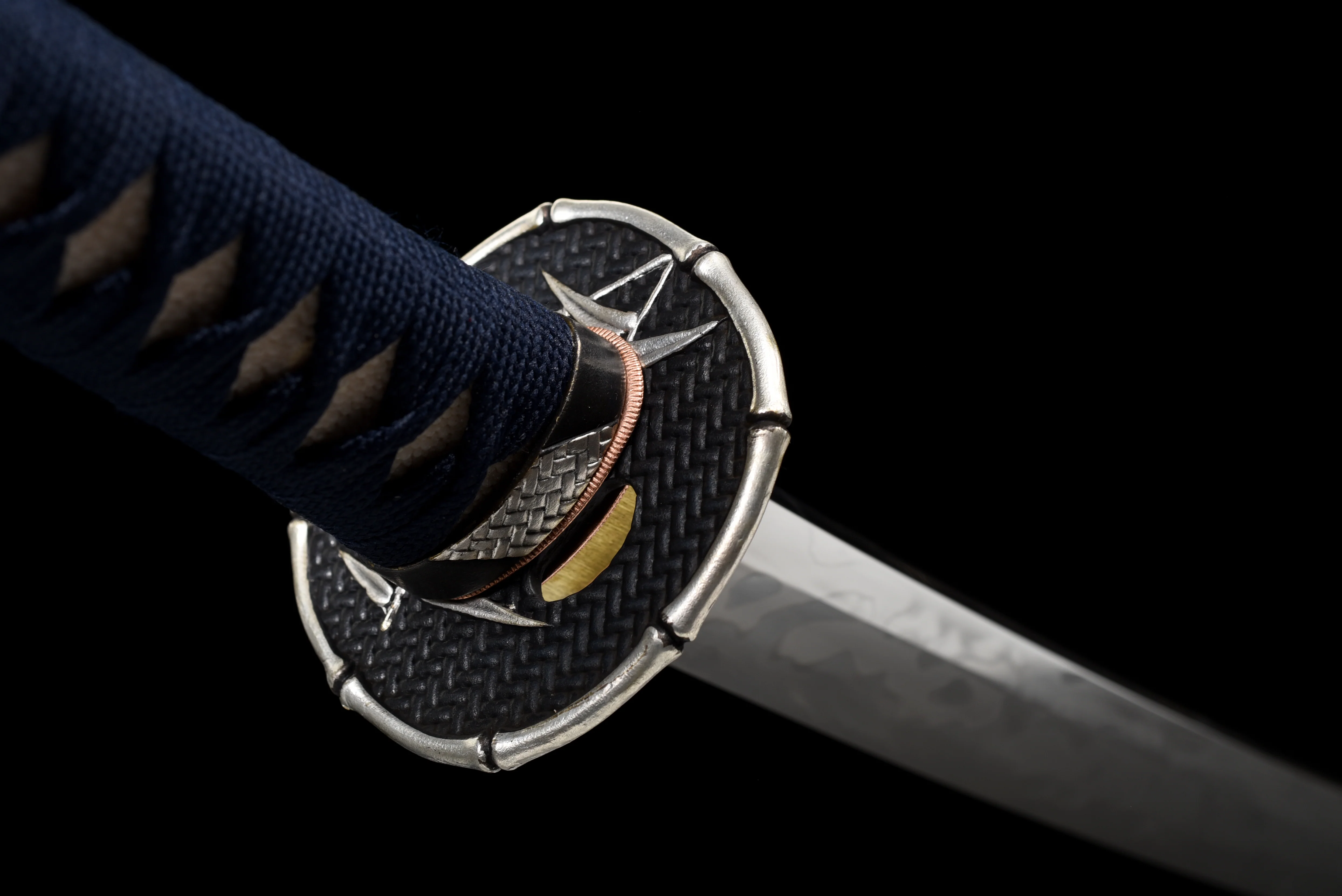 Blue Katana – T10 Clay Tempered Full Hamon (皆烧), Full Tang
