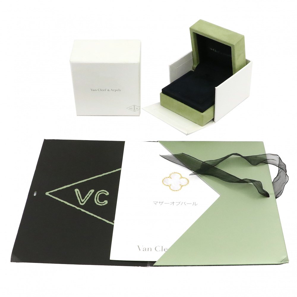 Van Cleef & Arpels Sweet Alhambra Mother of Pearl Necklace 18K Yellow Gold