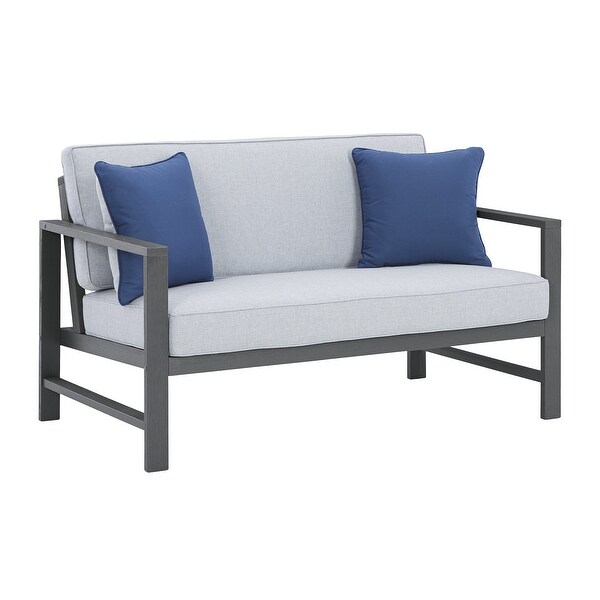 Signature Design by Ashley Fynnegan Gray Loveseat with Table,Set of 2
