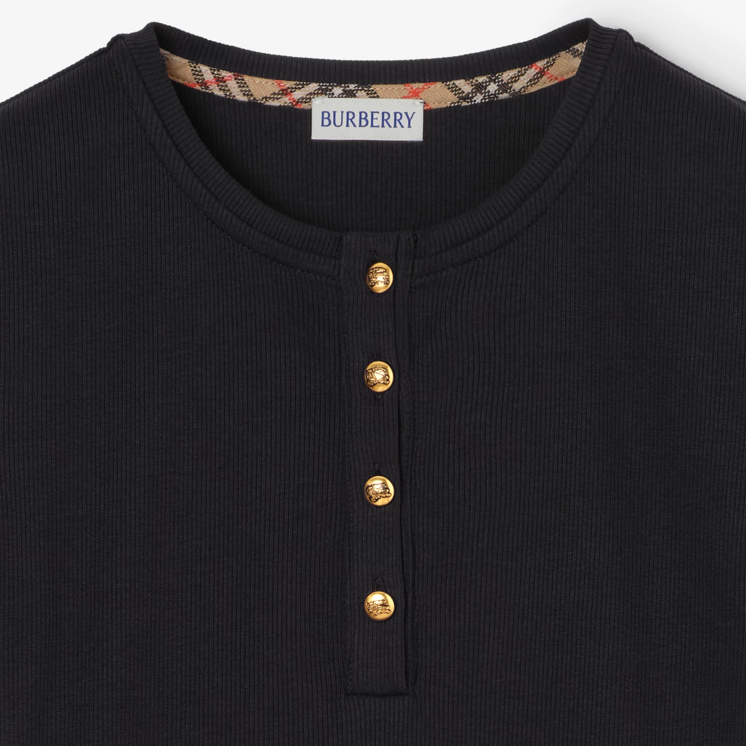 BURBERRY Cropped Cotton T-shirt