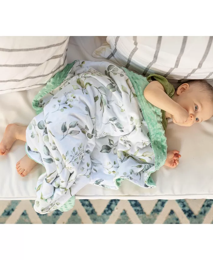 Honey Lemonade Premium Baby and Toddler Minky Blanket - Eucalyptus