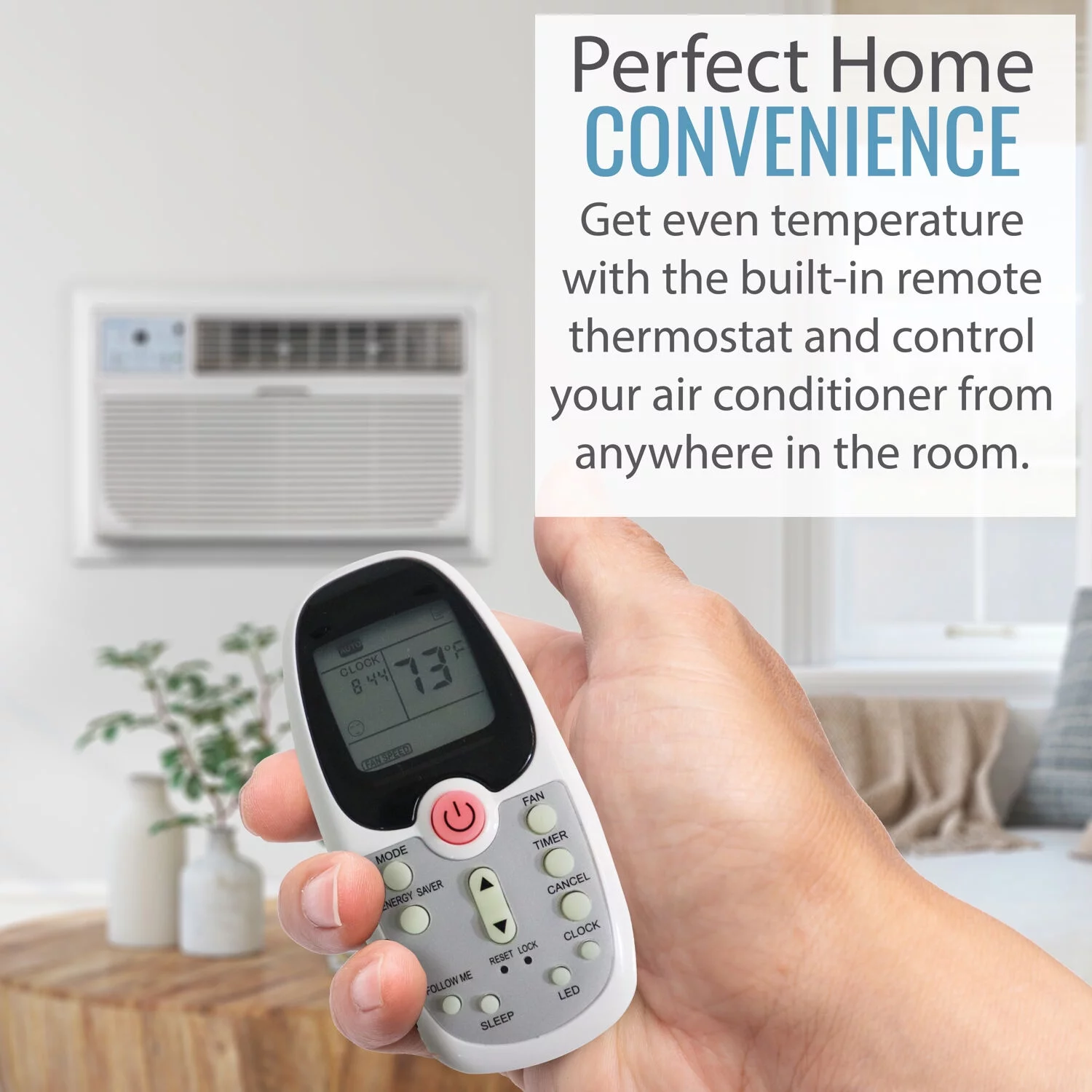 Keystone 10,000 BTU 115-Volt Through-the-Wall Air Conditioner with Remote, White, KSTAT10-1C