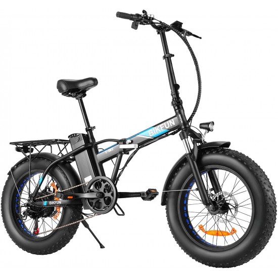20″ 4.0 Fat Tire Electric Dirt Bikes, 20 inch 48V 500 Watt Adults Electric Bicycles Folding Ebike 12.5Ah 600Wh Battery LCD Display, Electric Beach Cuiser Snow Bike