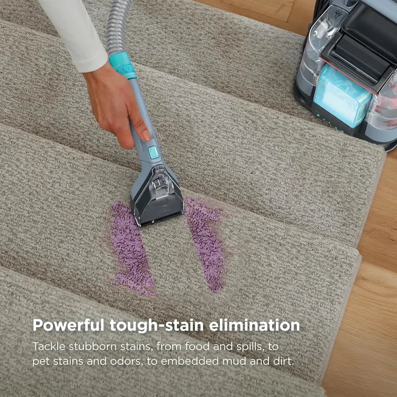StainStriker PX202BRN Portable Carpet & Upholstery Cleaner – Nordic Blue, Includes XL Tool Kit & Full-Size Solution