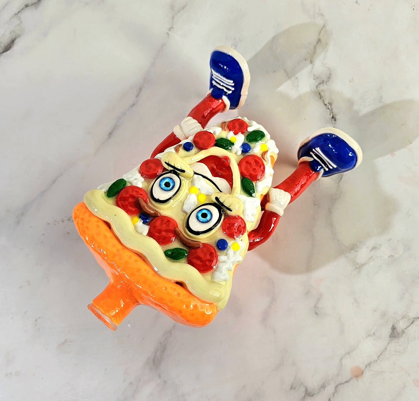 Pie Man mini dab rig cartoon character 14mm male bowl glass