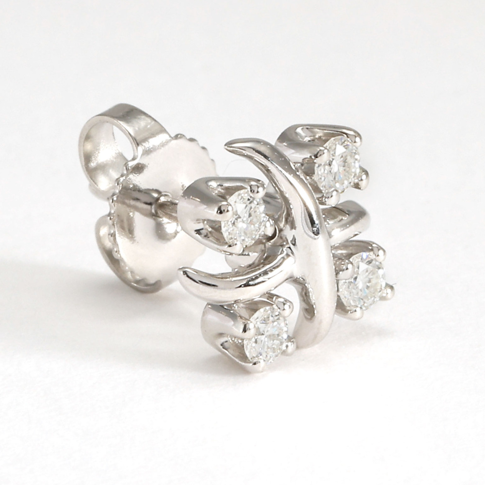 Tiffany & Co. Jean Schlumberger Rin Earrings Platinum Diamond 60108173