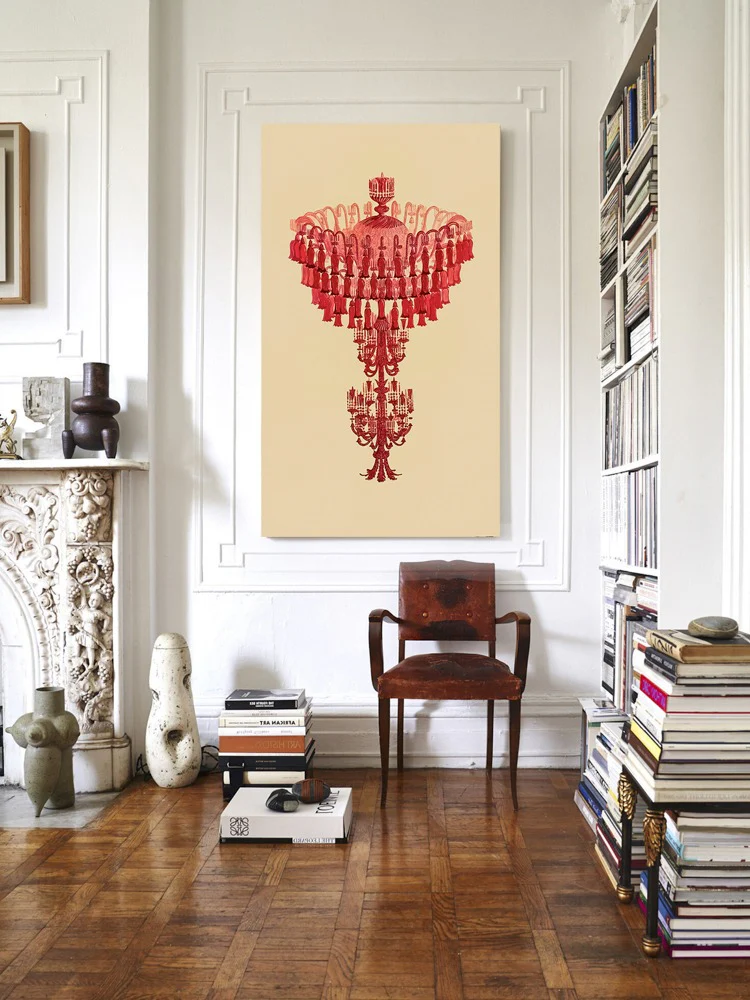 AH139 - Italian Gem Red Hand-Painted 