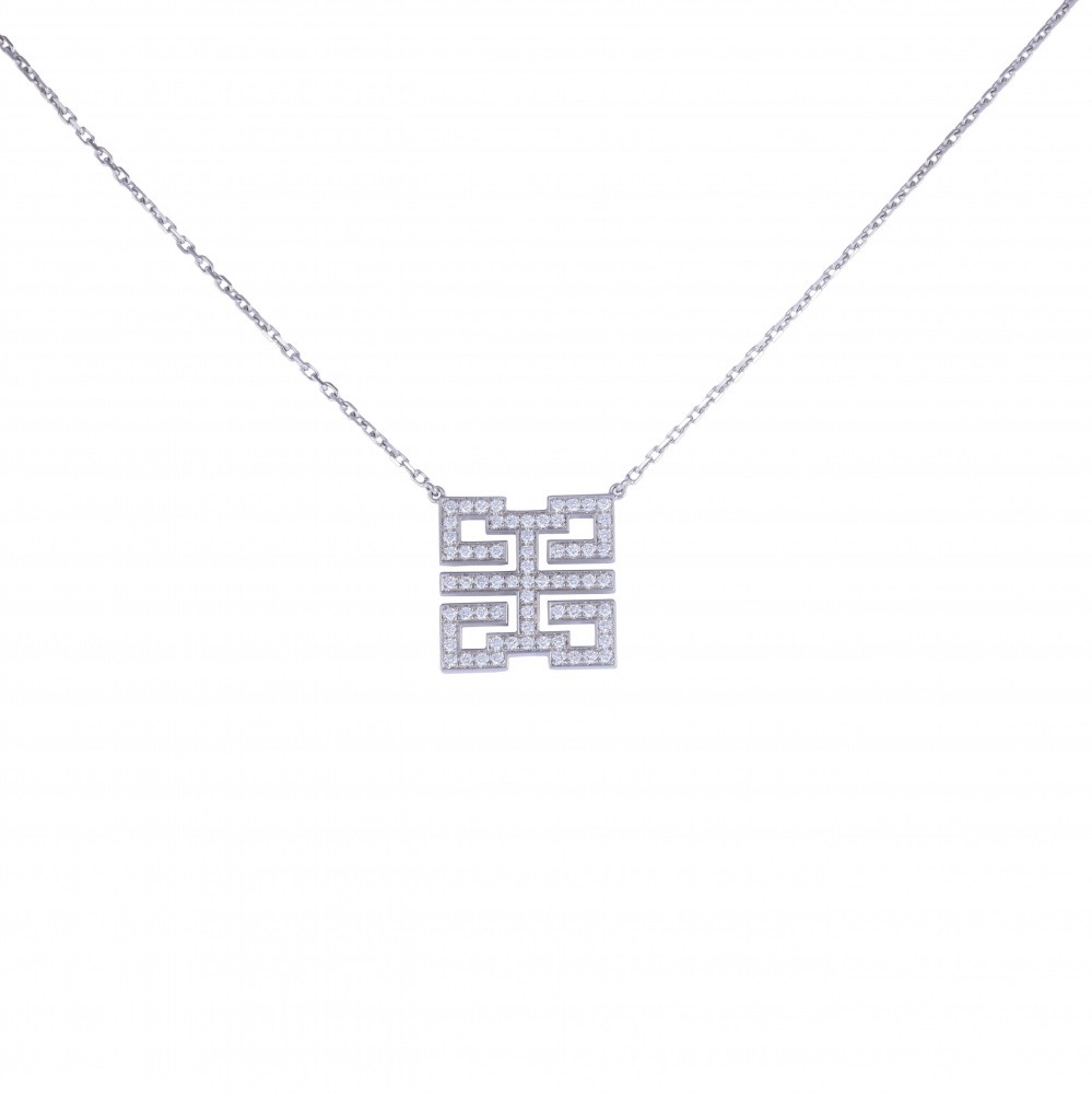 Cartier Wish Knot Dragon Necklace 18K White Gold Diamond N3020300