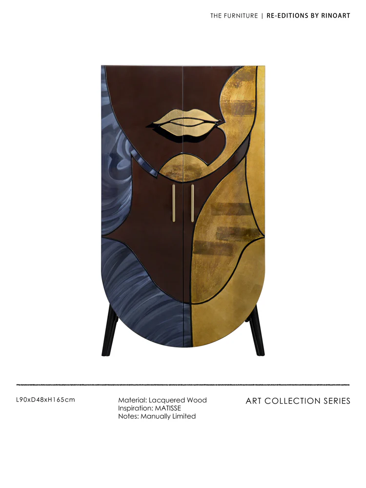 GA011 - Art Deco Genuine Gold Foil! Art Cabinet Matisse 