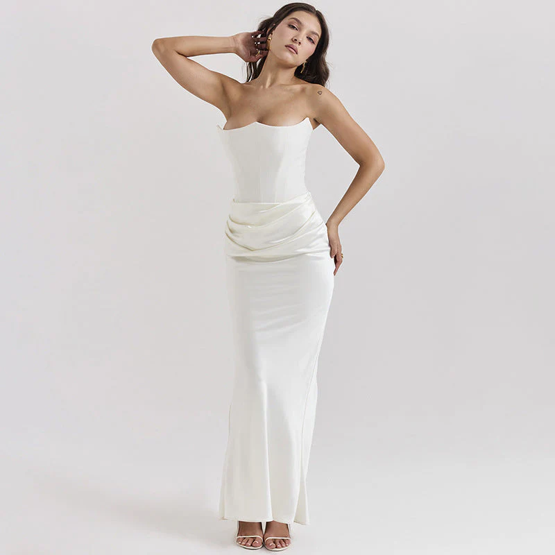 Strapless Mermaid Maxi Dress | Evening GownClistos