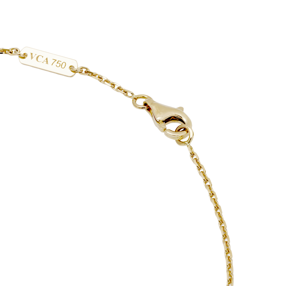 Van Cleef & Arpels Lucky Alhambra Necklace 18K Yellow Gold Mother of Pearl VCARD98700