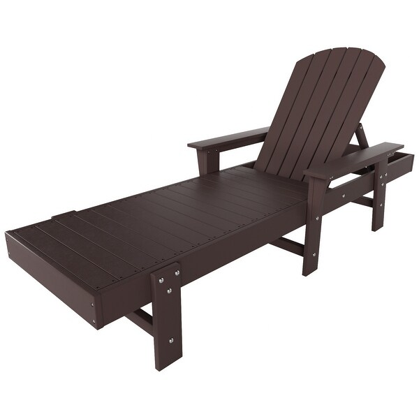 Polytrends Altura Poly EcoFriendly All Weather Reclining Chaise Lounge with Arms