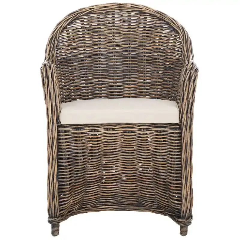 SAFAVIEH Sinja Yellow Rattan Club Chair – Compact 24″W x 26″D x 35″H Design