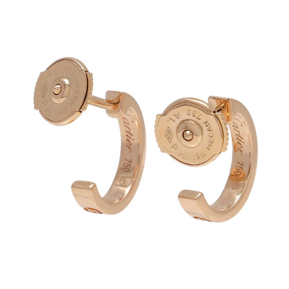 Cartier Love Hoop Sm Earrings 18K Rose Gold B8029000