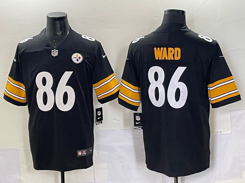 Men's Pittsburgh Steelers Hines Ward #86 Black Game Jersey