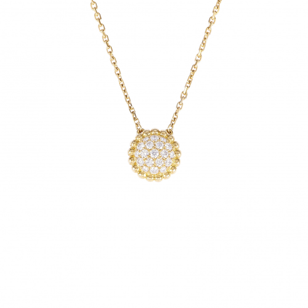 Van Cleef & Arpels Perlekruul Necklace 18K Yellow Gold Diamond VCARO9PD00