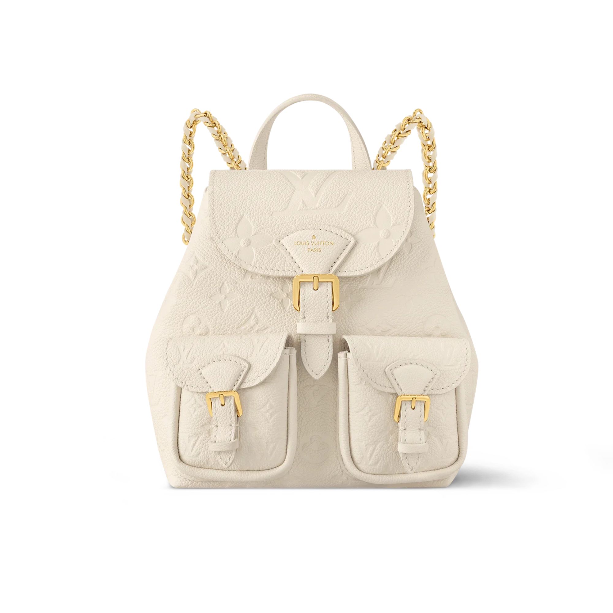 Louis Vuitton Backup Backpack – Monogram Empreinte Leather Cream M47106 22cm/ 8.7cm