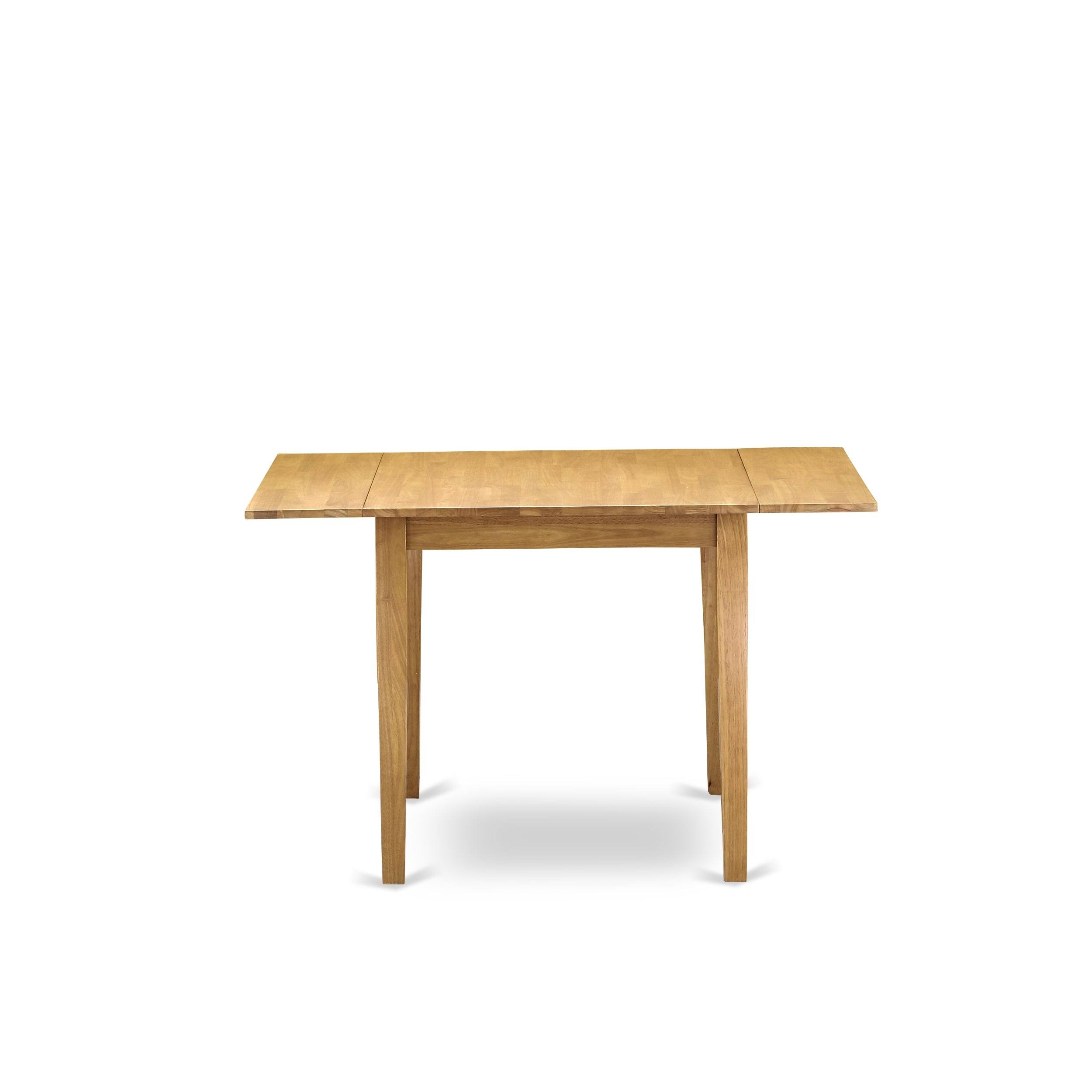 East West Furniture Dining Room Set Oak, Ndba5-oak-02