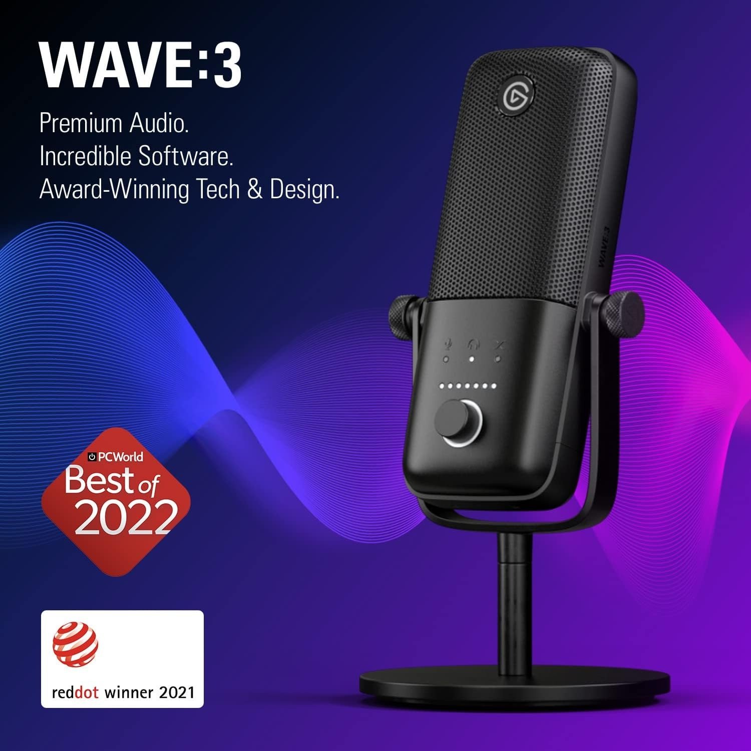 Premium Studio Quality USB Condenser Microphone for Streaming, Podcast, Gaming and Home Office, Free Mixer Software, Sound Effect Plugins, Anti-Distortion