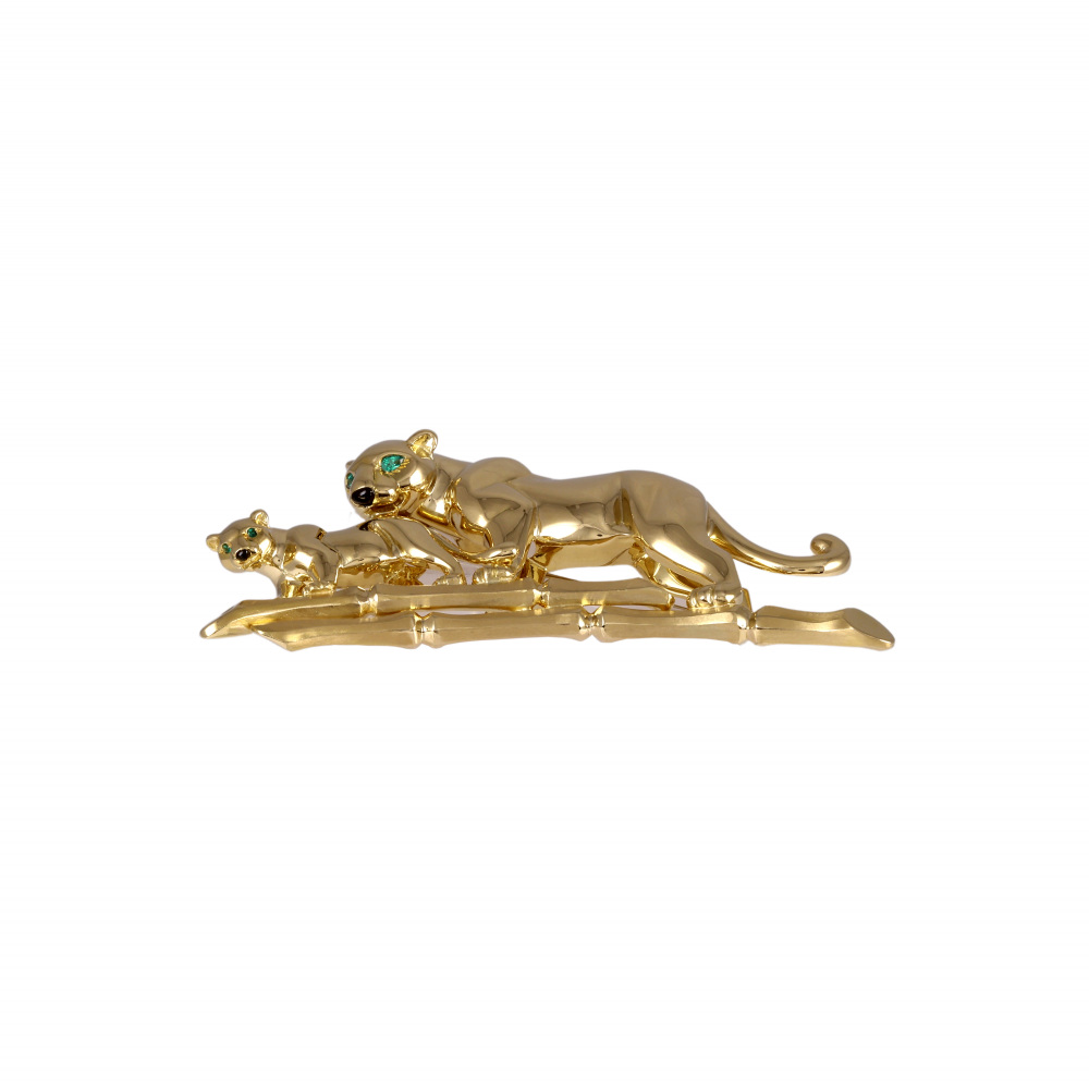 Cartier Panthère Parent and Child Bamboo Accessory 18K White Gold & 18K Yellow Gold