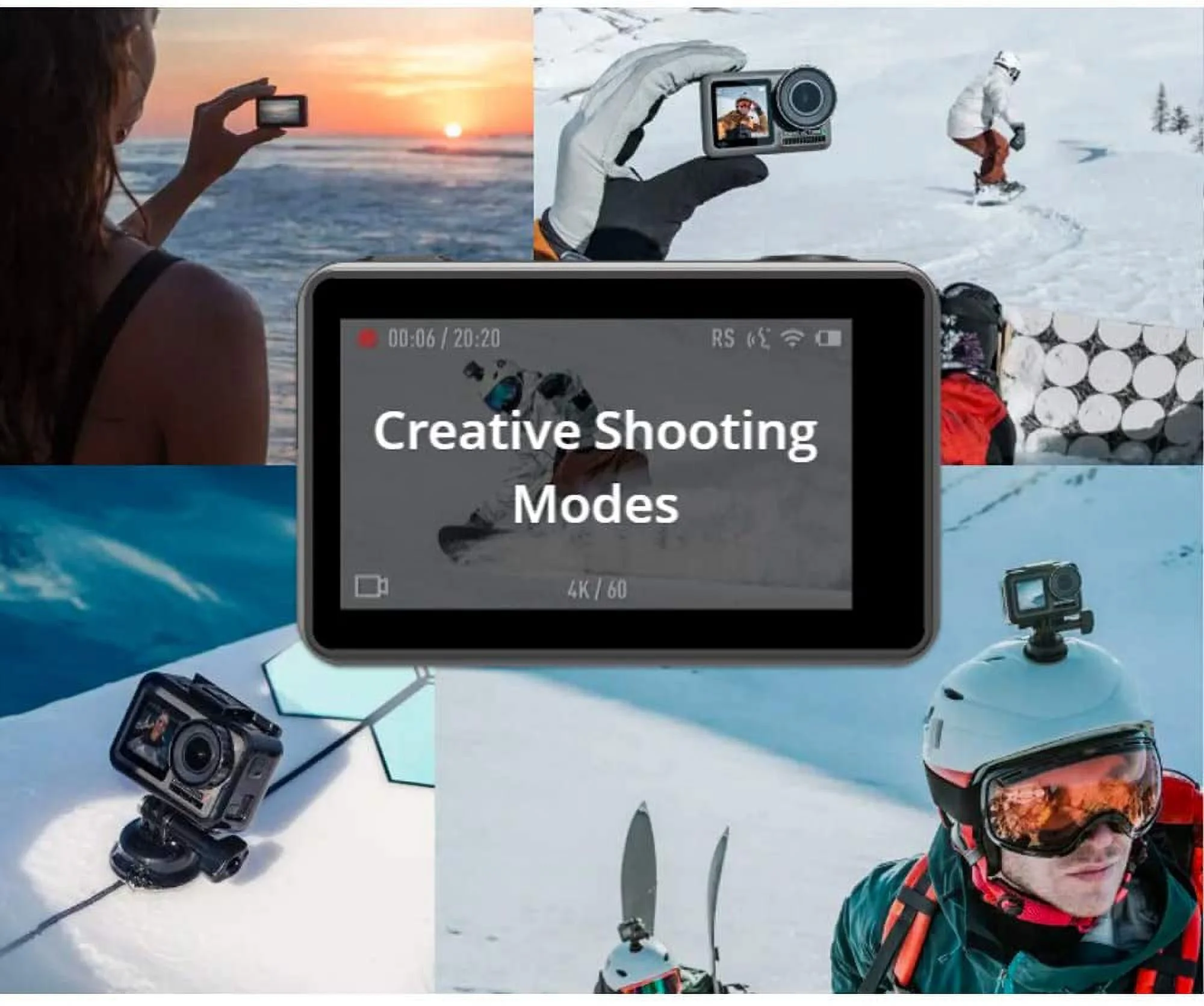 DJI Osmo Action with 2 Batteries (1300mAh) 4K HDR Waterproof Action Camera