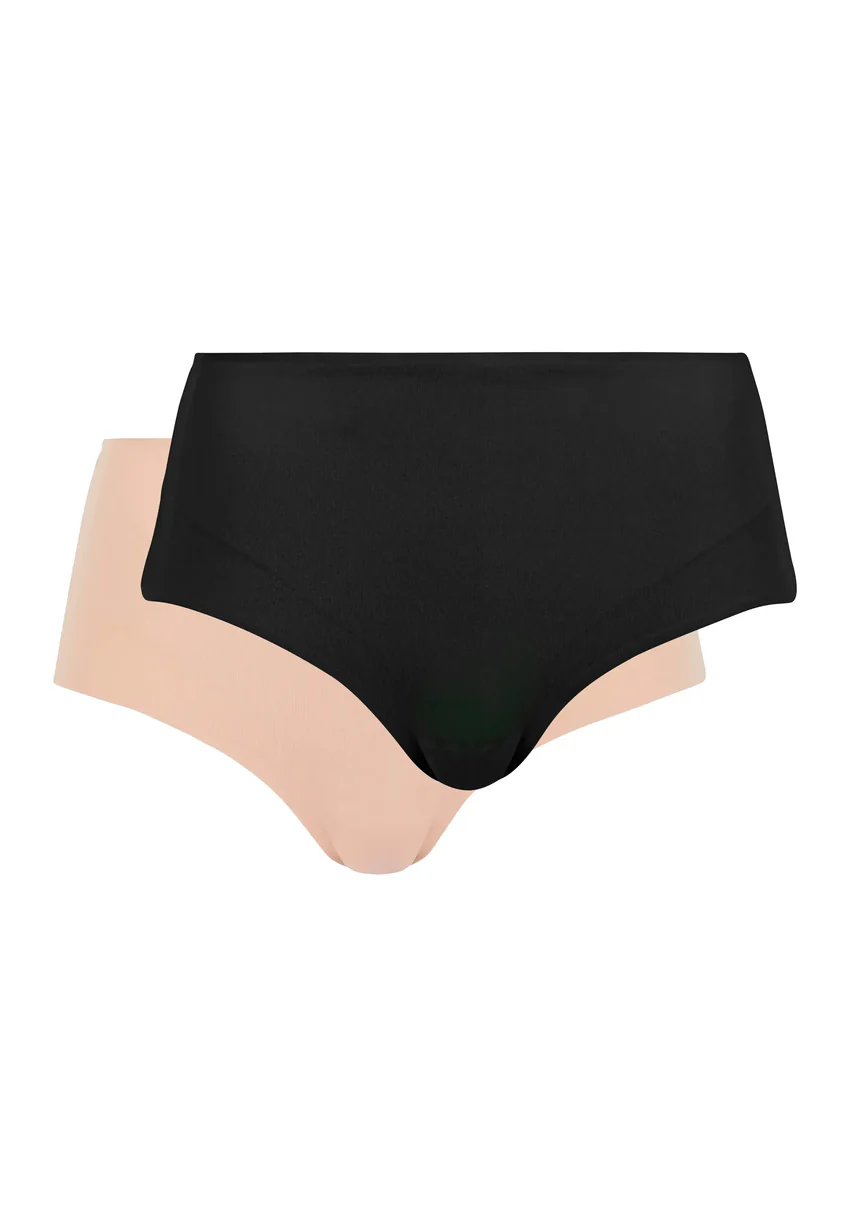 Lot de 2 slips Pure Invisibilty Noir et Blush