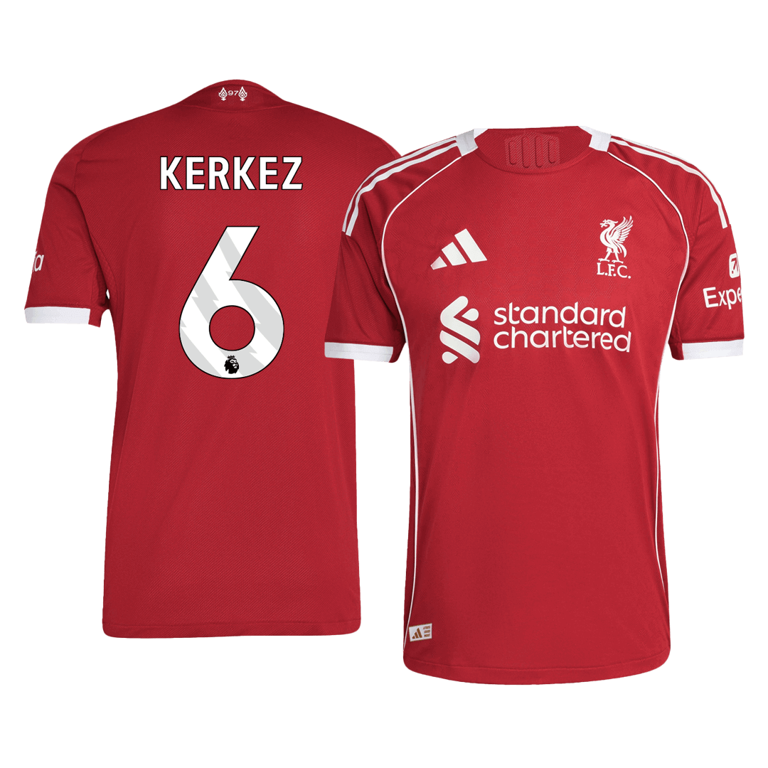 KERKEZ #6 Liverpool Home Player Version Jersey 2025/26