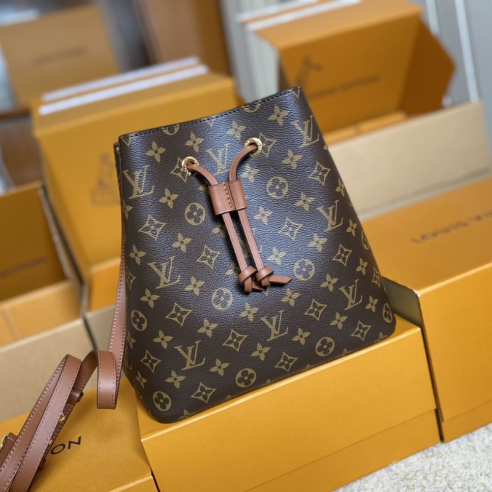 [Premium Quality] – Louis Vuitton Néonoé MM Monogram  Caramel Brown 10.2 Inches M44887