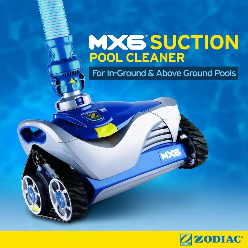 Zodiac MX6 Elite Suction-Side Pool Cleaner – Automatic In-Ground Cleaner with Wall-Climbing Cyclonic Power