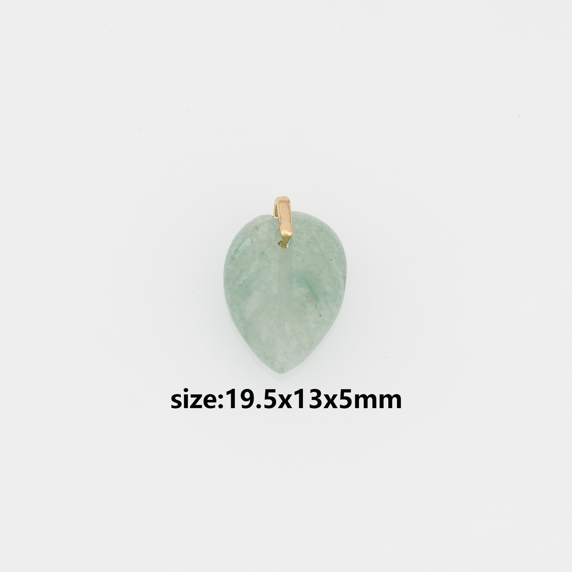 18K Gold Filled Leaf Pendant,Natural Stone Earrings Necklace for DIY Jewelry Making Supply