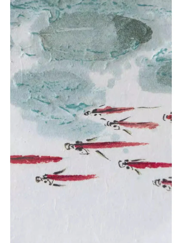 AH191 (Set of three) - Oriental Study Paper Carving! Hand-Painted Water-Soluble Texture 