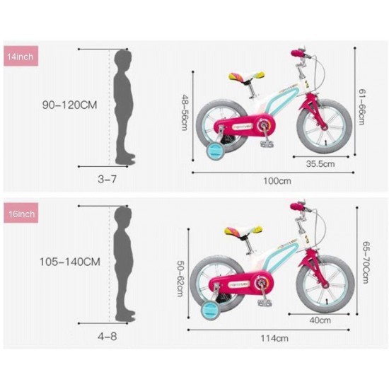 Kids Bike BMX Bike for Kids Boys Girls Bicycle Boys Girls Pedal Magnesium Alloy Bicycle with Training Wheels and Coaster Brake,85% Assembled