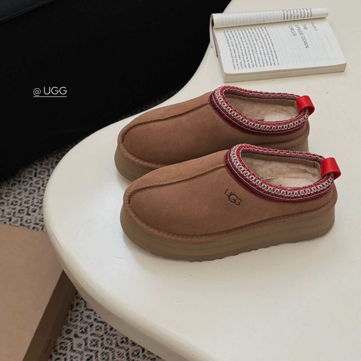 Platform snow boots women's inner height-raising fur one-piece cotton boots slipper cowhide wool plus fleece non-slip - cnluxepick