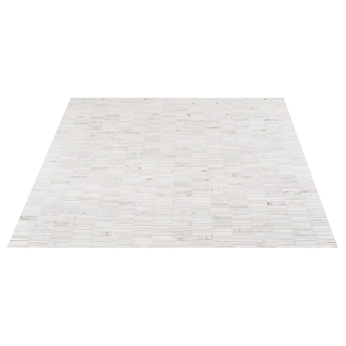 Ivy Hill Tile Alaska White Waterfall Polished Marble Mosaic