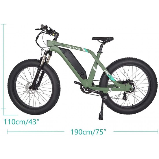 Adult Electric Bicycle 26″ Fat Tire Bike 750W 48V/13AH Battery EBike Moped Snow Beach Mountain Ebike Throttle & Pedal Assist