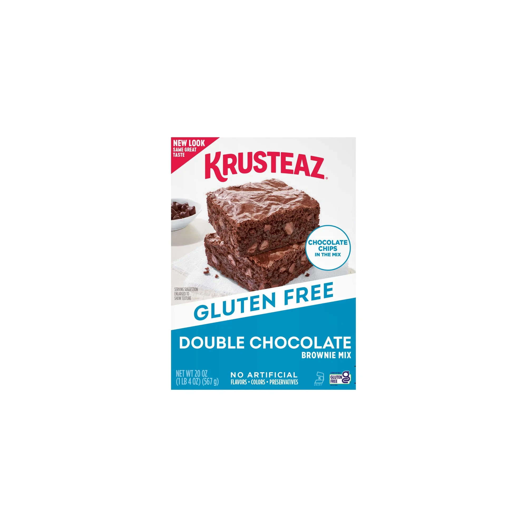 Krusteaz Gluten Free Double Chocolate Brownie Mix  Includes Chocolate Chips  20 Oz Box (Pack of 48)