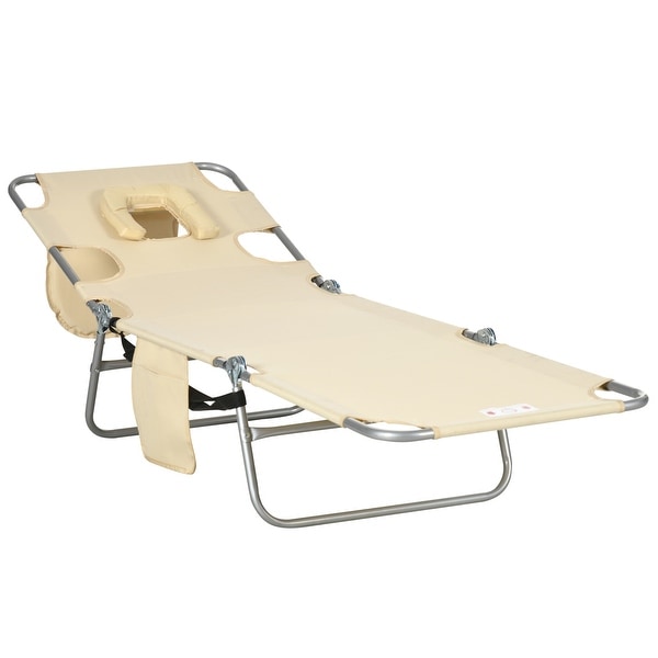 Outsunny Folding Beach Lounge Chair