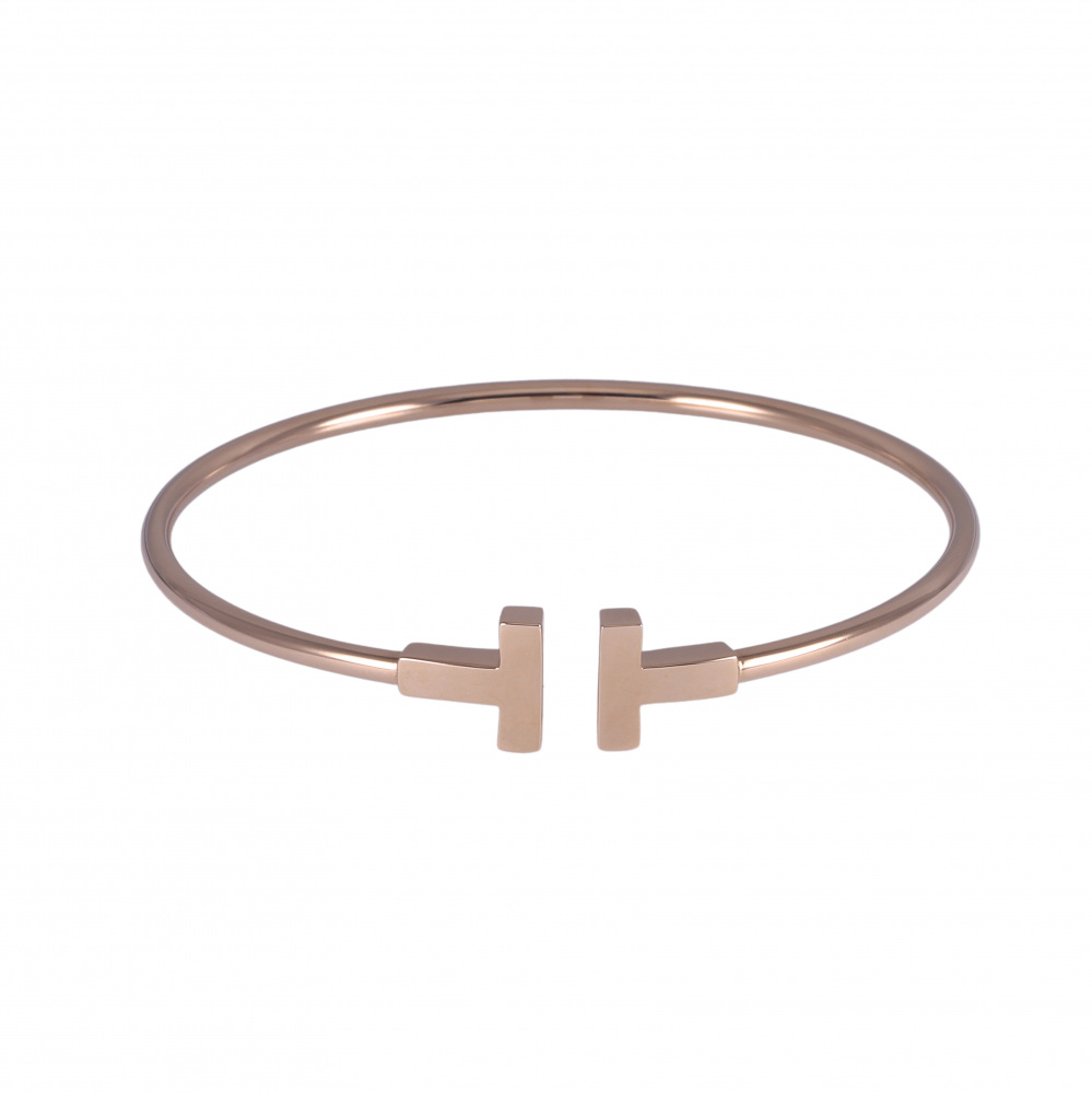Tiffany & Co. Tiffany T Wire Bracelet 18K Rose Gold 33419759