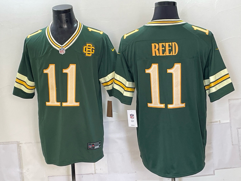 Men's Green Bay Packers Jayden Reed #11 Green 2026 Rivalries Collection Game Jersey