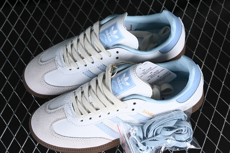 Adidas Samba Vegan White/Brown/Blue/Grey ID2055