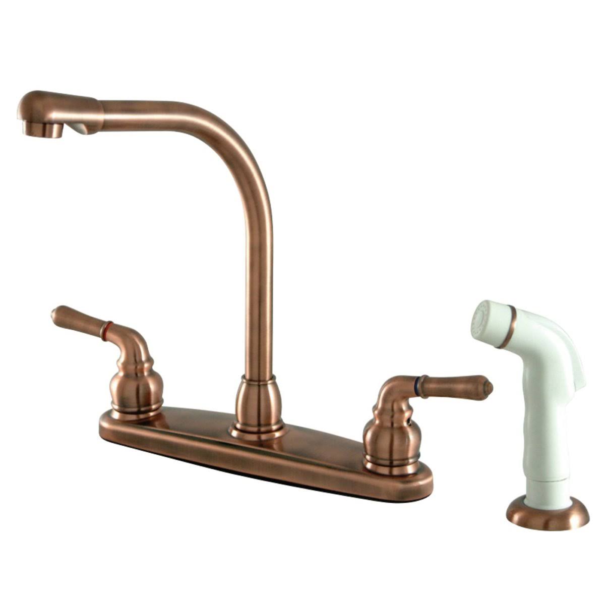 Kingston Brass Magellan 8x22 High Arch Kitchen Faucet with Sprayer - Polished Chrome KB751