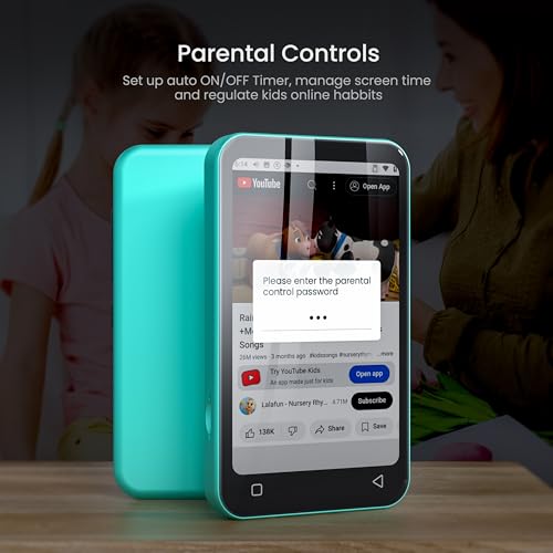 TIMMKOO 80GB Kids MP3 Player with Bluetooth, Parental Controls, Pre-Installed Spotify, Spotify Kids, Audible, 4