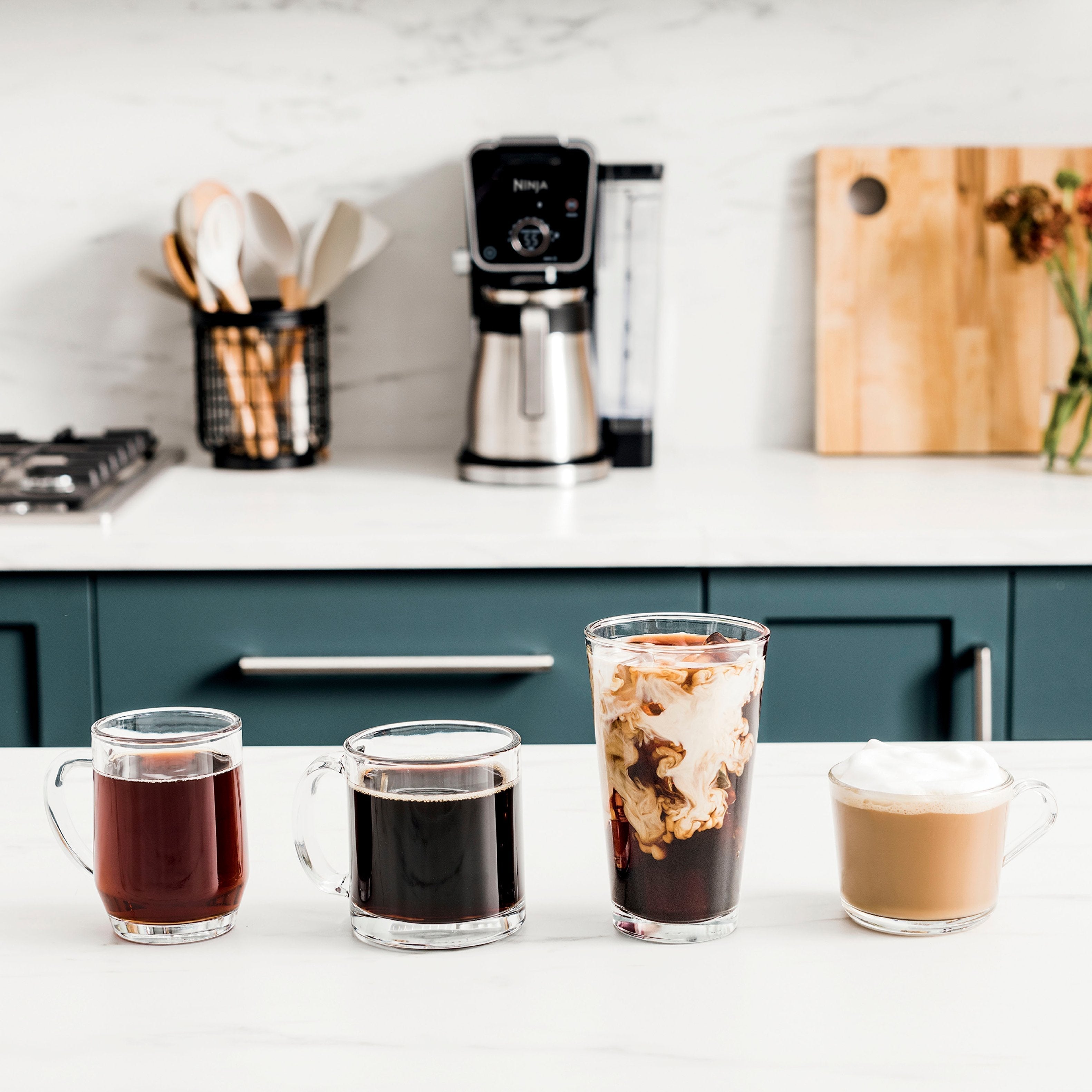 Ninja - DualBrew 12-Cup Specialty Coffee System with K-cup compatibility, 4 brew styles, and Frother - Black/Silver