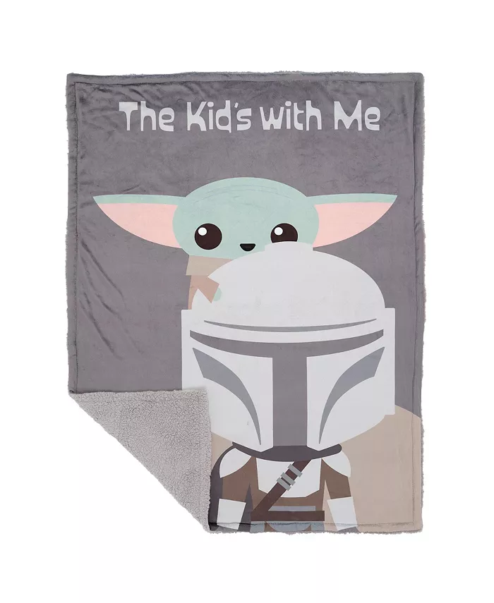 Lambs and Ivy Star Wars The Kids with Me Grogu The Child Baby Yoda Baby Blanket