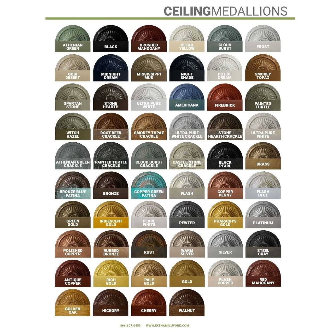 35 7/8x22W x 22 1/2x22H x 4 3/8x22P Antonio Ceiling Medallion (Green Gold)
