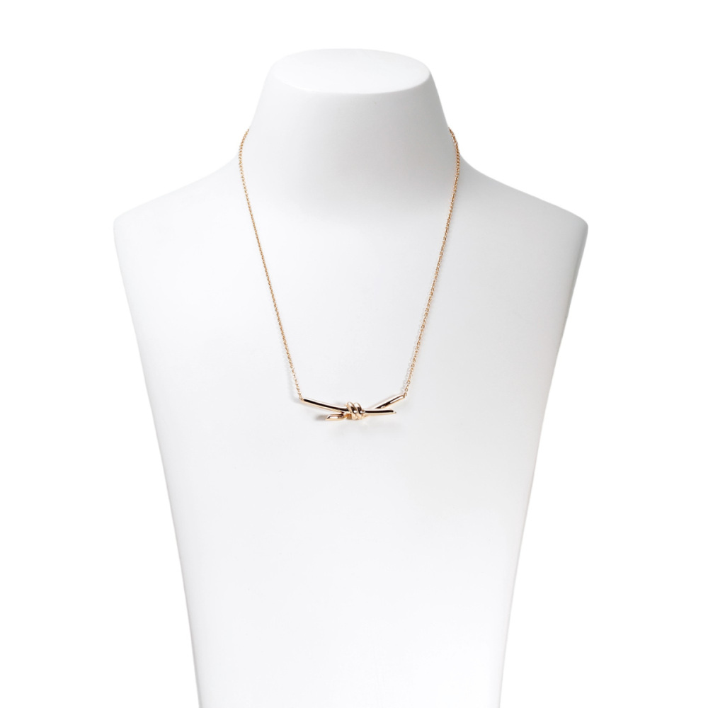 Tiffany & Co. Knot Necklace 18K Rose Gold 70152460