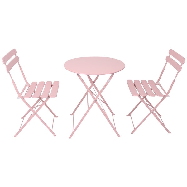 3 Piece Patio Bistro Balcony Chair Table Set