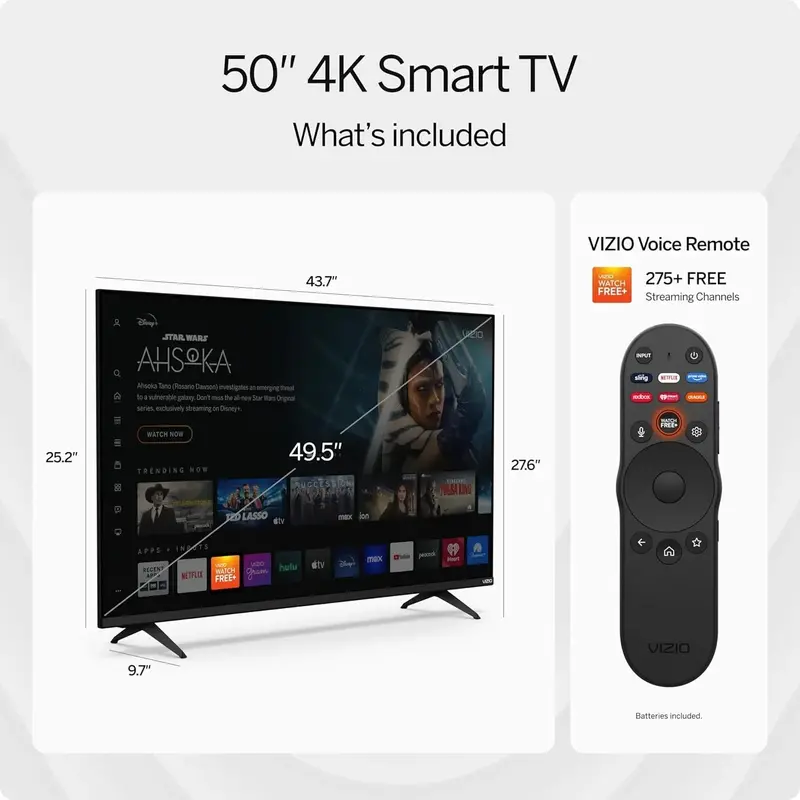 VIZIO D50f-J09 50-Inch 4K Ultra HD Smart Television